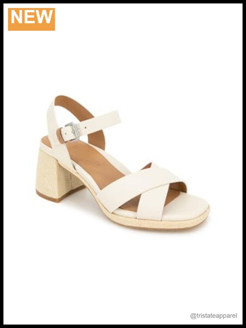 Genuine Leather Heeled Sandal with PORON Cushioning